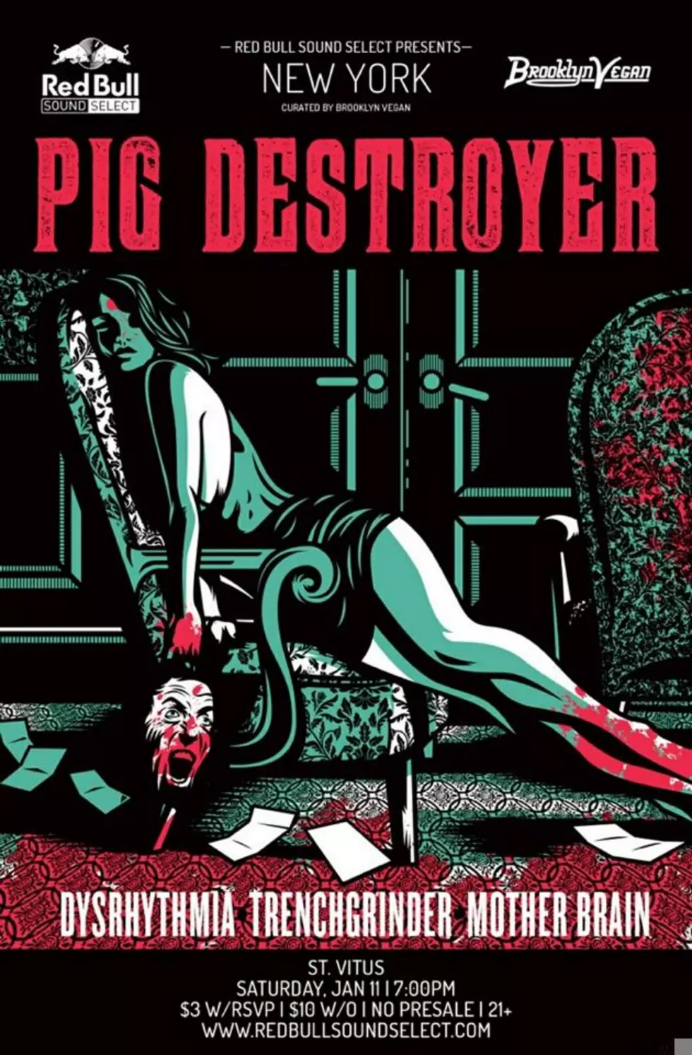 IO/BV Presents: Pig Destroyer, Dysrhythmia, Trenchgrinder, &#038; Mother Brain at Saint Vitus