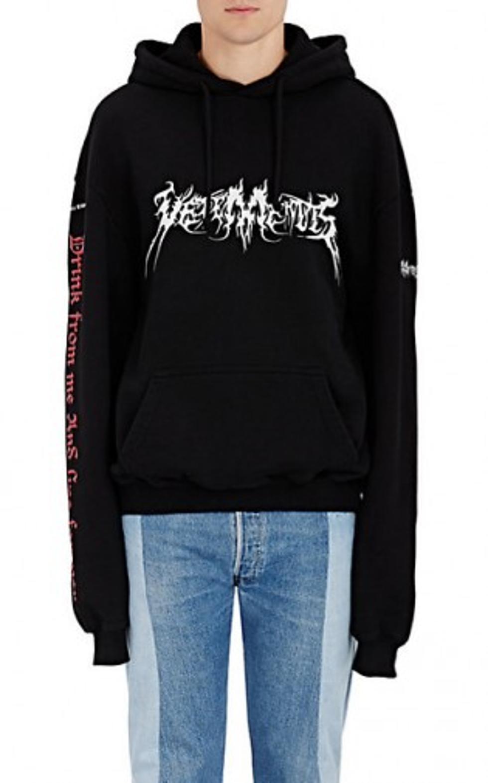 Black metal hoodie only $1265 at Barneys