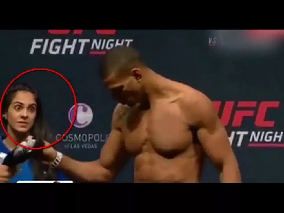 Baby Joel’s Poppin’ Video of the Day: Lady Loves Staring at Men During Weigh Ins