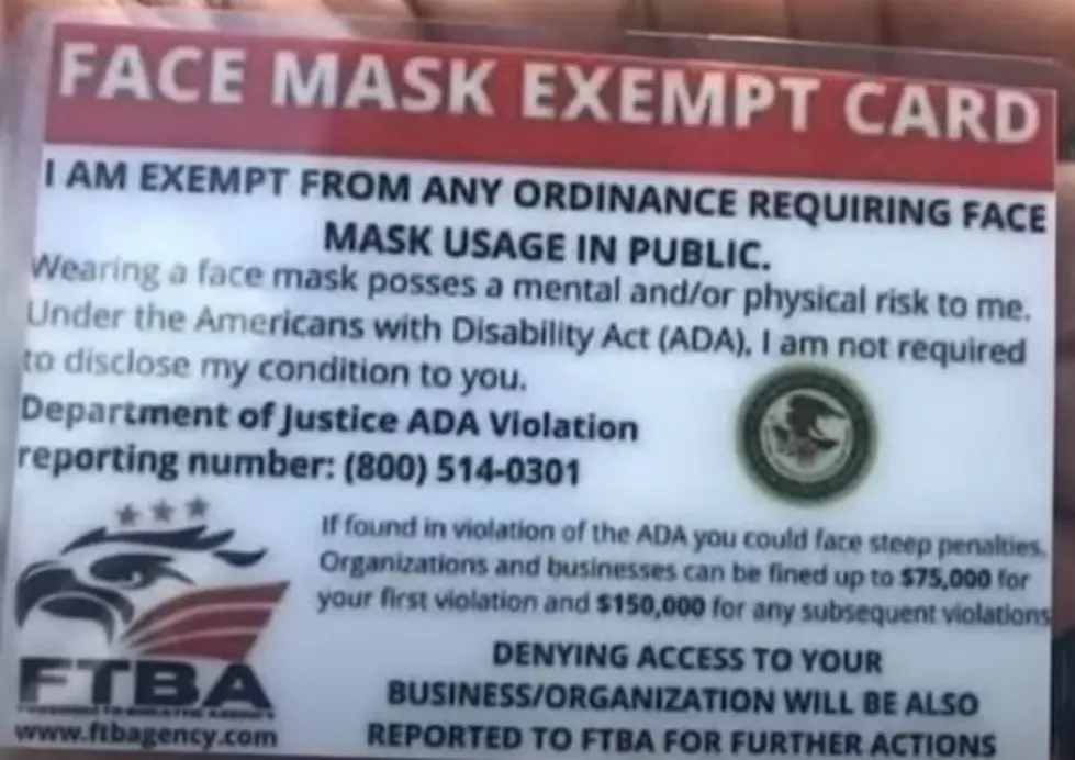 Fake Face Mask Exempt Cards Are Popping Up in Washington State