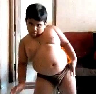 Fat Kid Dances In A Speedo [Video]