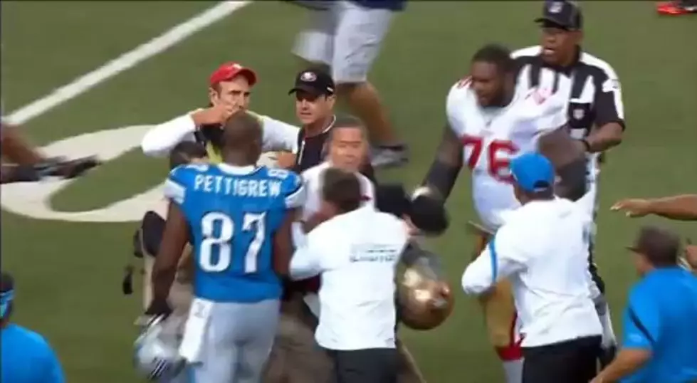 Jim Schwartz (Lions) vs Jim Harbaugh (49ers) Skirmish [Video]