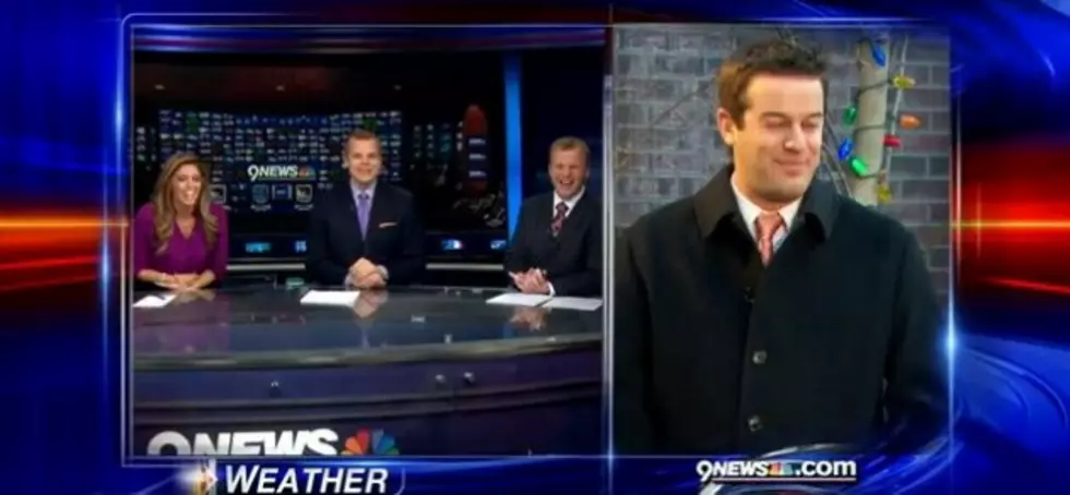 Weatherman Congratulates Co-workers Hooters [Video]