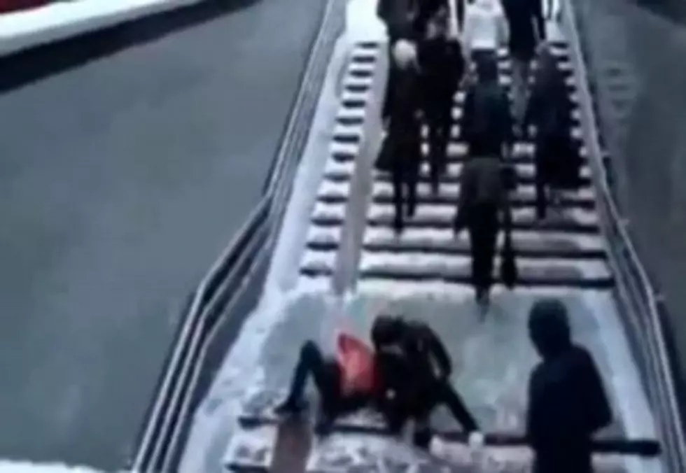 People Falling On Icy Stairs [Video]