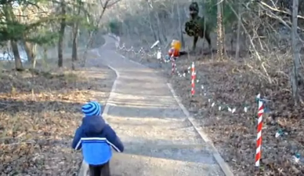Little Boy Runs For His Life From A Robot Dinosaur [Video]