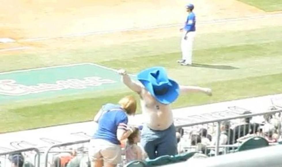 Drunk, Shirtless Dad Dances At A Baseball Game [Video]