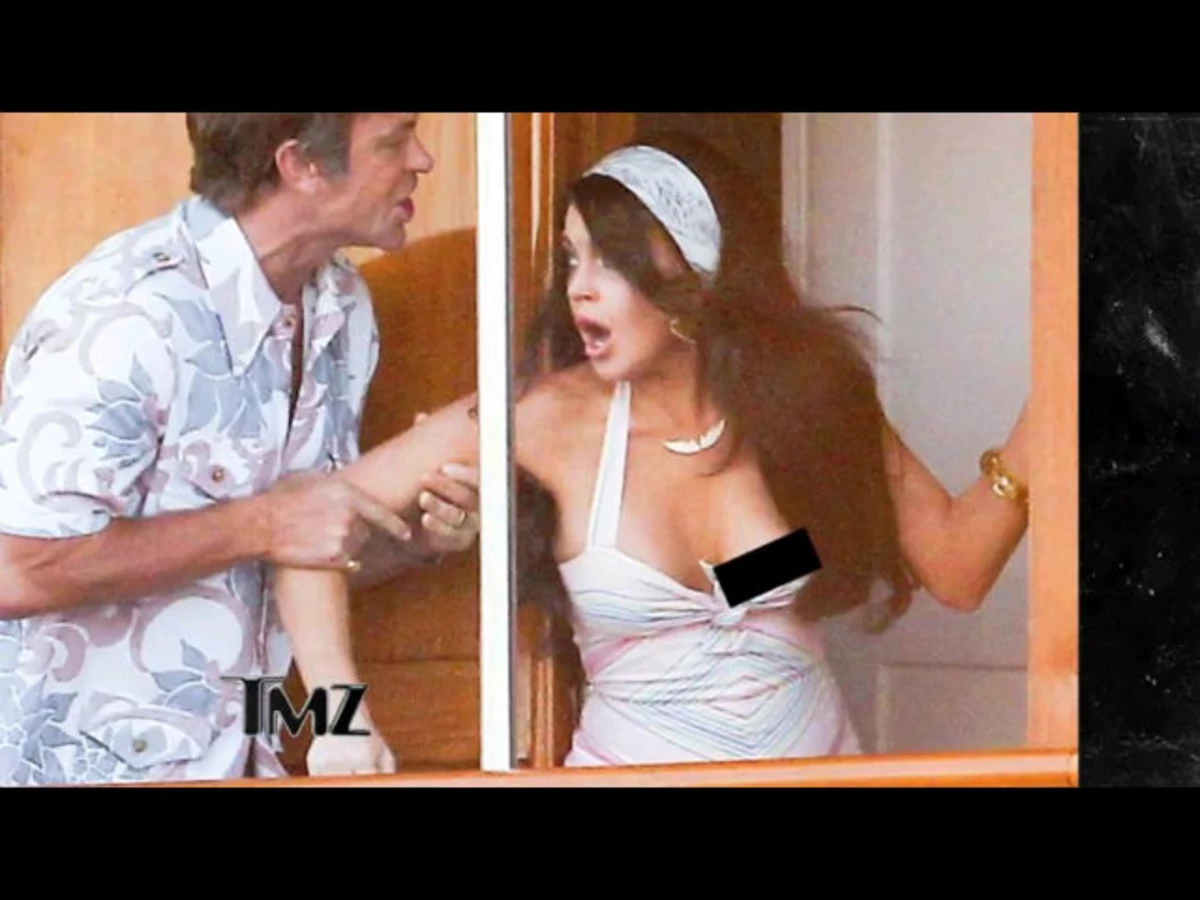 Lindsay Lohan's Boob Falls Out [video]