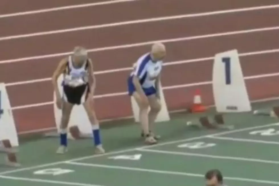 Two Men Over 90 Settle it on The Track [VIDEO]