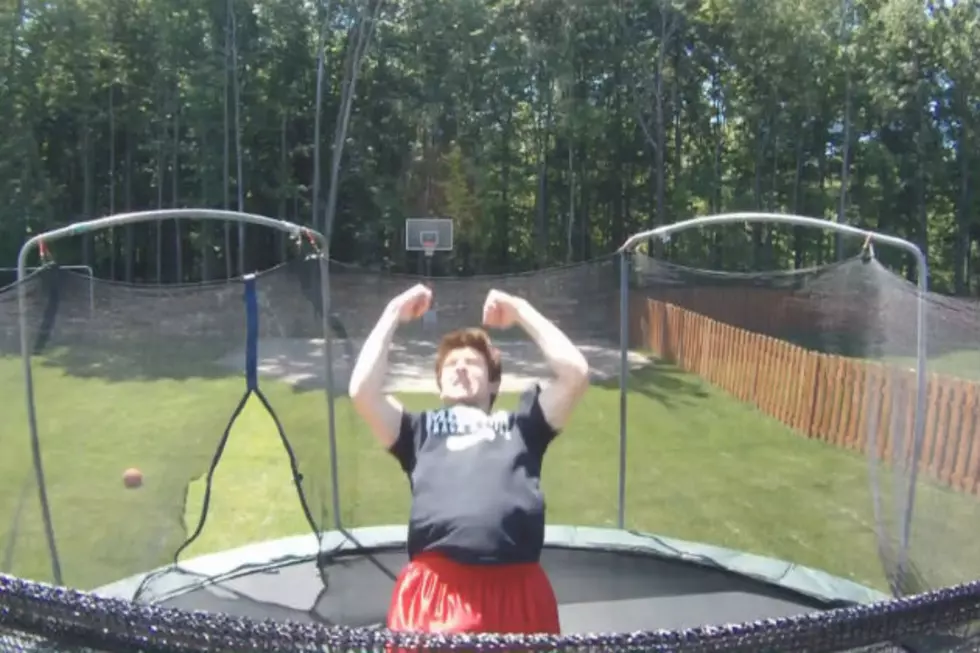 Kid Sinks The Most Insane Trampoline Trick Shot Ever [VIDEO]