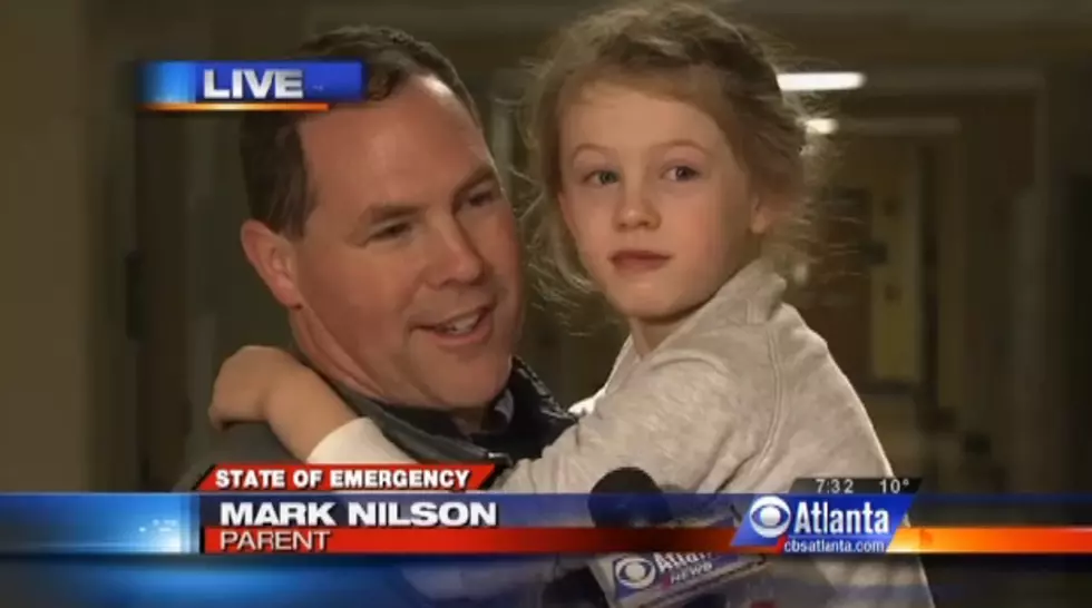 Atlanta Dad Walks Six Miles to Hang out With Stranded Daughter at School
