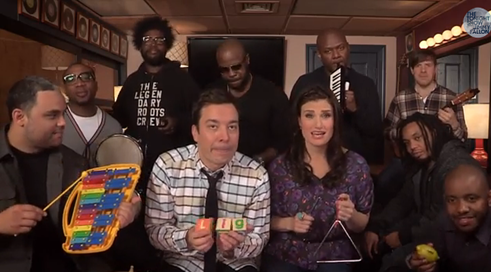 Idina Menzel + Jimmy Fallon + The Roots + Kids Instruments Equals ‘Let It Go’ Awesomeness [Video]