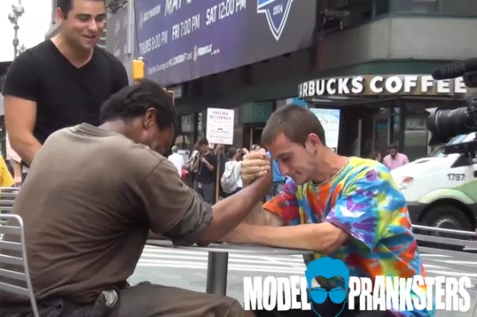 Homeless Man Arm Wrestles for $100 and Does Something You Won’t Believe [Video]
