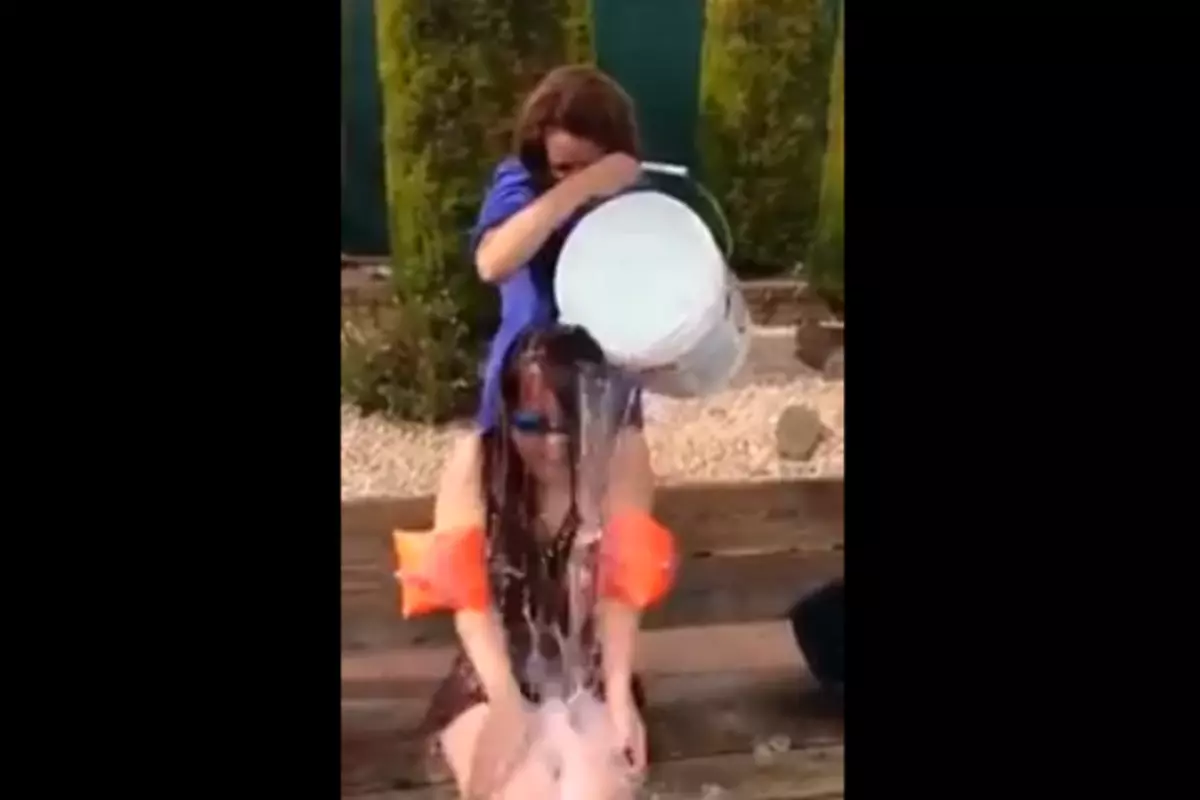 A Girl Runs Away From Her Ice Bucket Challenge Ill