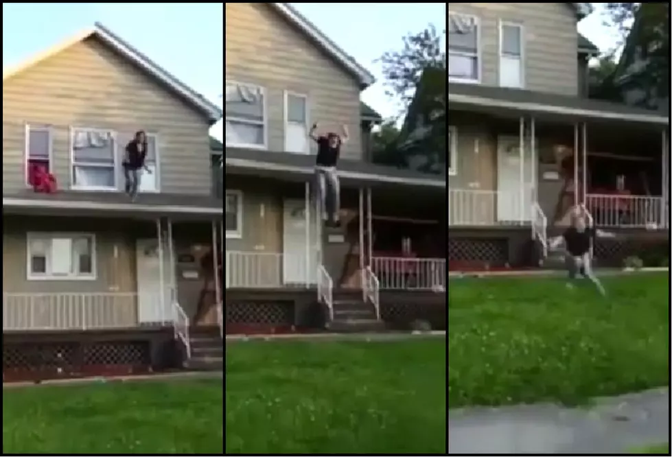 Girl Jumps Off Of Roof, Breaks Her Leg [Video]