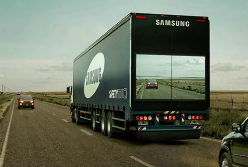 Will Giant TV Screens On The Back of Semi’s Make The Roads Safer? [Video]