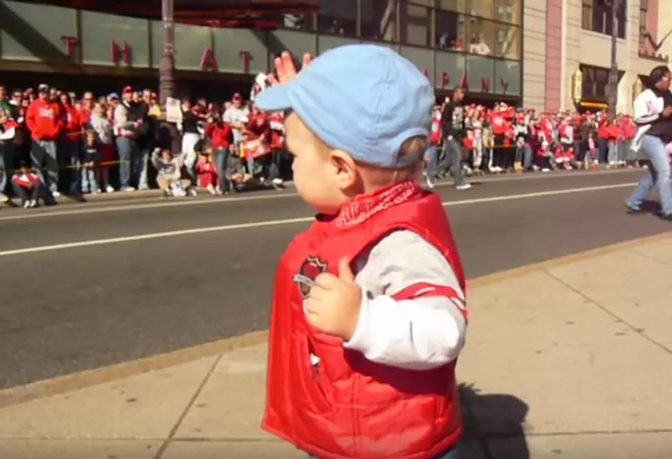 Toddler Leads Celebration With Just A Raise Of His Hand [Video]