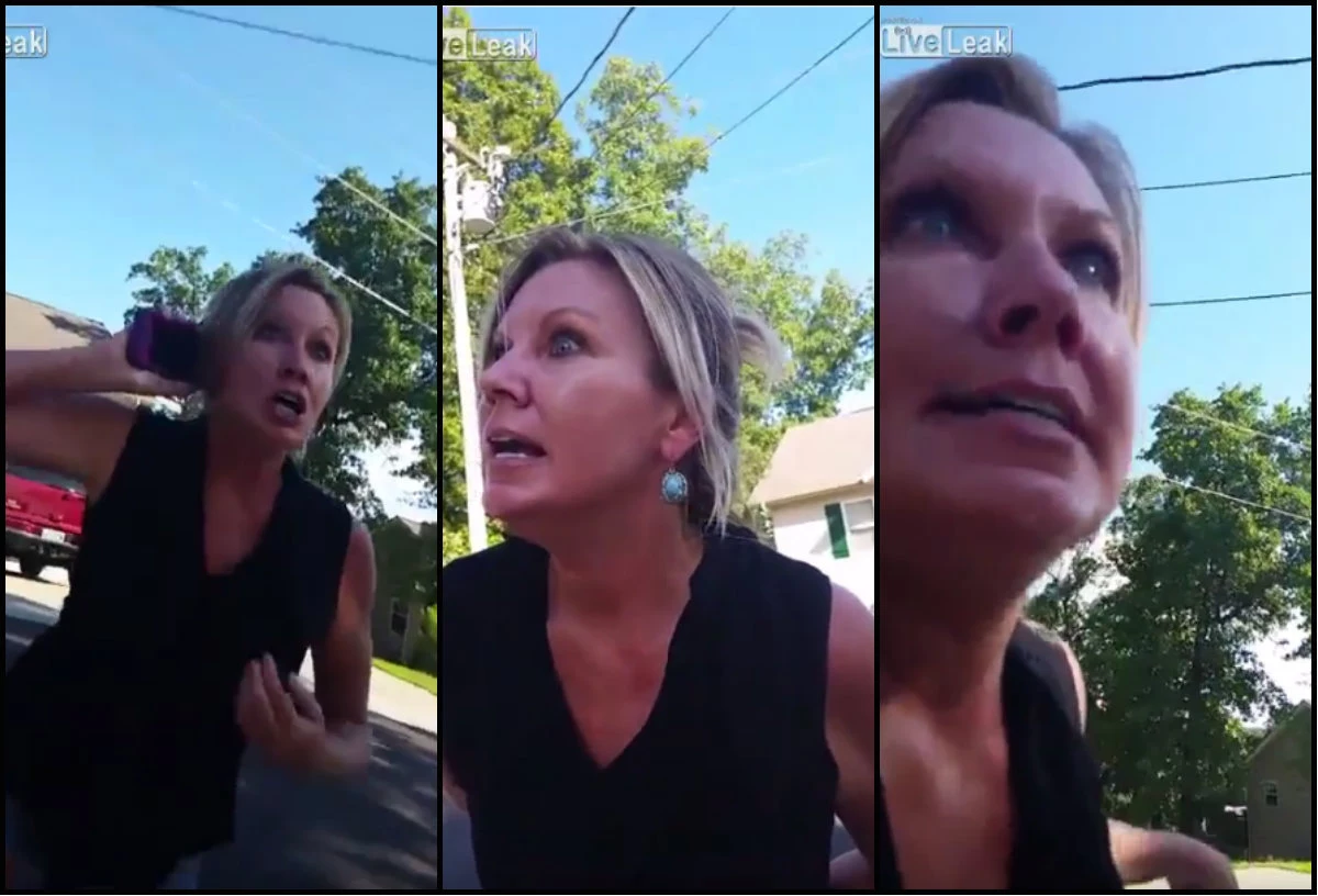 Crazy Woman Accuses Neighbors Of Breaking Windows Video 