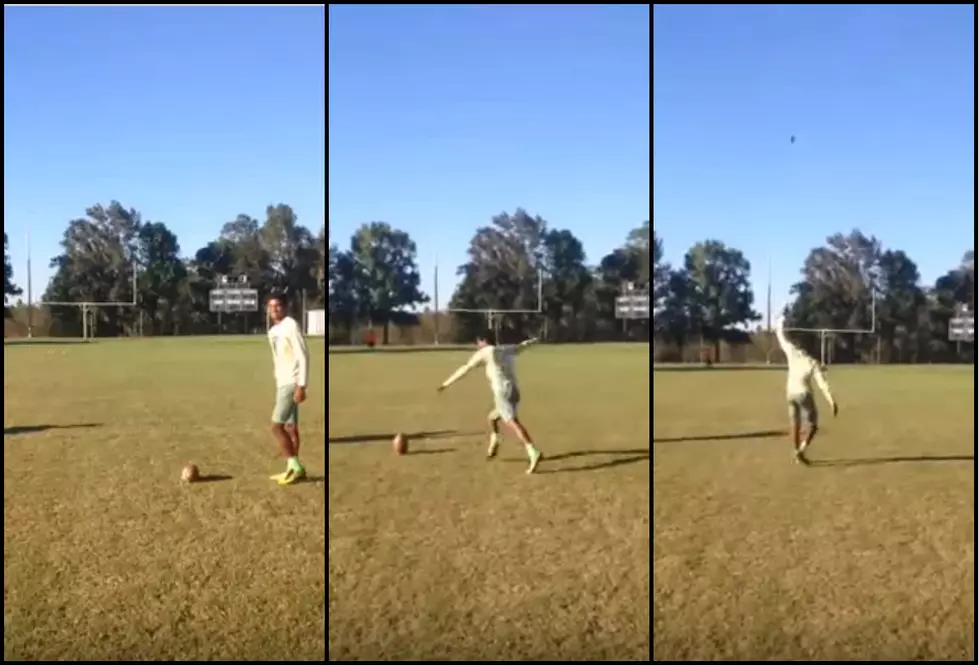 High School Kicker Nails 51-Yard Field Goal&#8230;With NO Holder [Video]