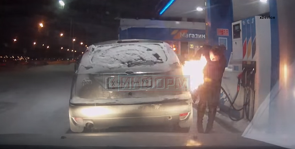 Did This Woman Really Catch A Gas Pump On Fire After Using A Lighter To Stay Warm? [Video]