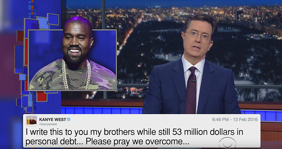 The Late Show With Stephen Colbert Takes Jabs At Kanye West Over $53 Million Debt [Video]