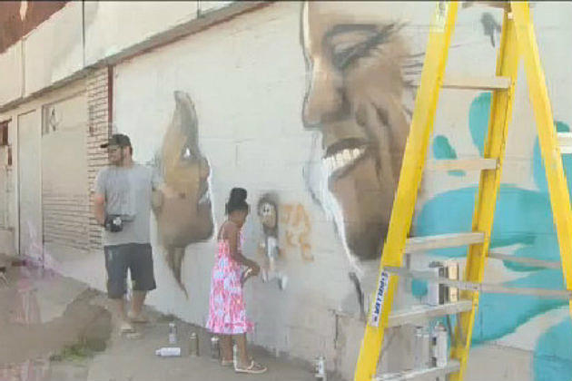 New Flint Mural Honors Little Miss Flint And President Obama [Video]
