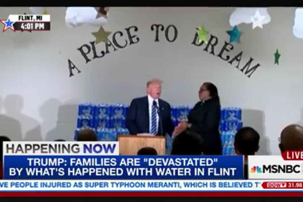 Flint Pastor Interrupts Trump After He Bashes Hillary Instead Of Talking About Water Crisis