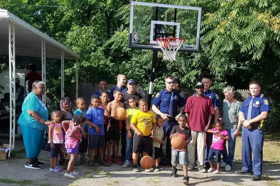Michigan State Police Deliver New Basketball Hoops To Kids In Flint