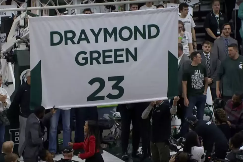 Watch Michigan State Retire Draymond Green's Jersey