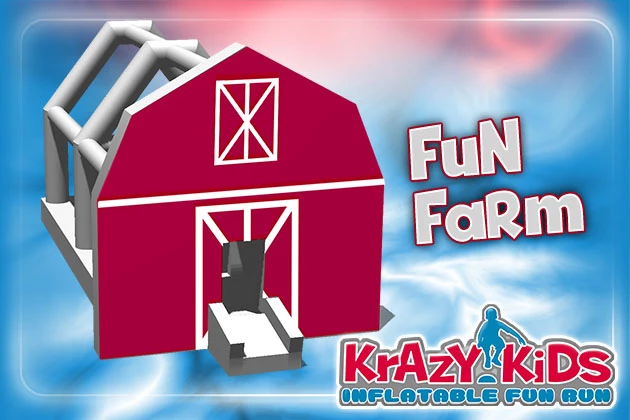 Krazy Kids Inflatable Fun Run Farm
