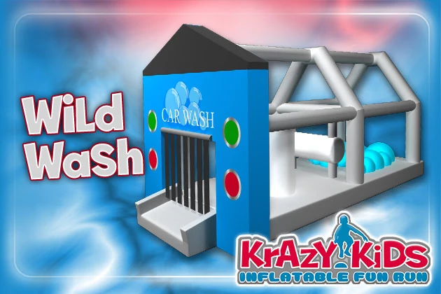 Krazy Kids Inflatable Fun Run Car Wash