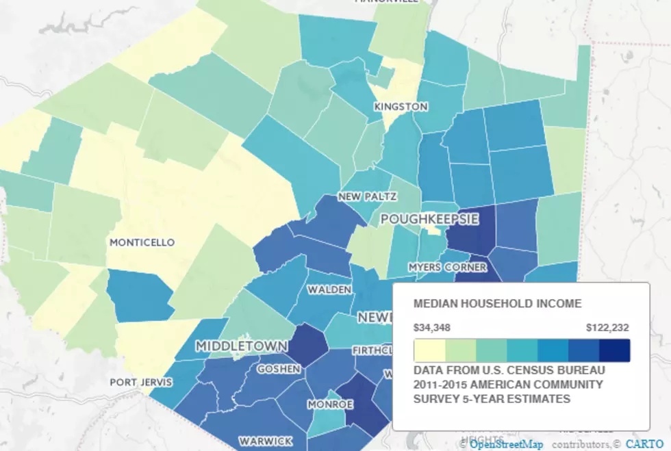 Hudson Valley Median Household Income by Town