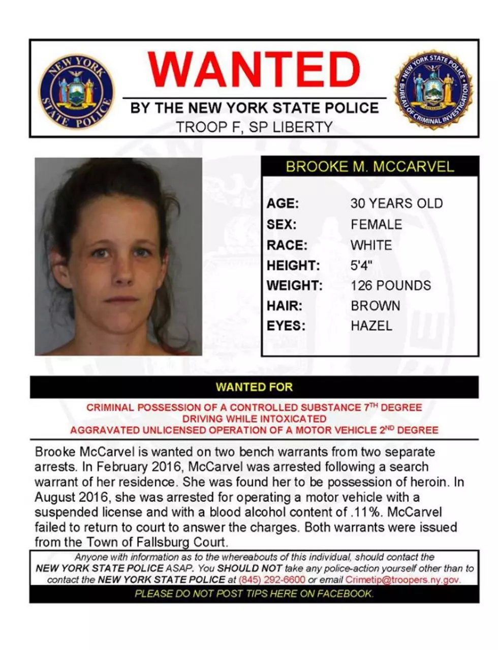 Warrant Wednesday: Sullivan County Woman on Wanted List For More Than a Year