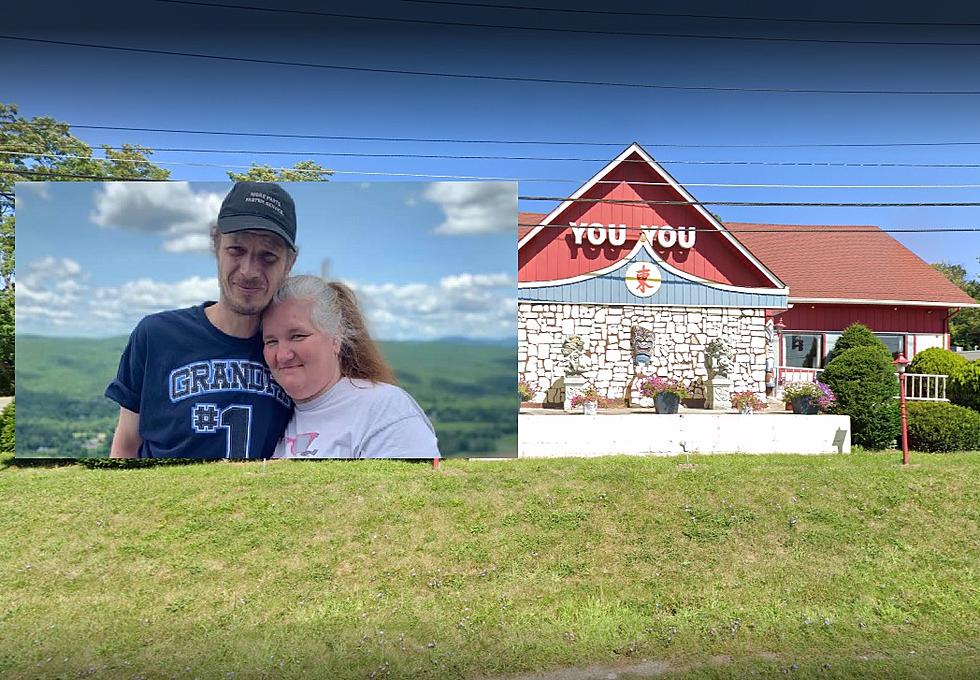 Hudson Valley Grandfather Shot Outside Restaurant With Family