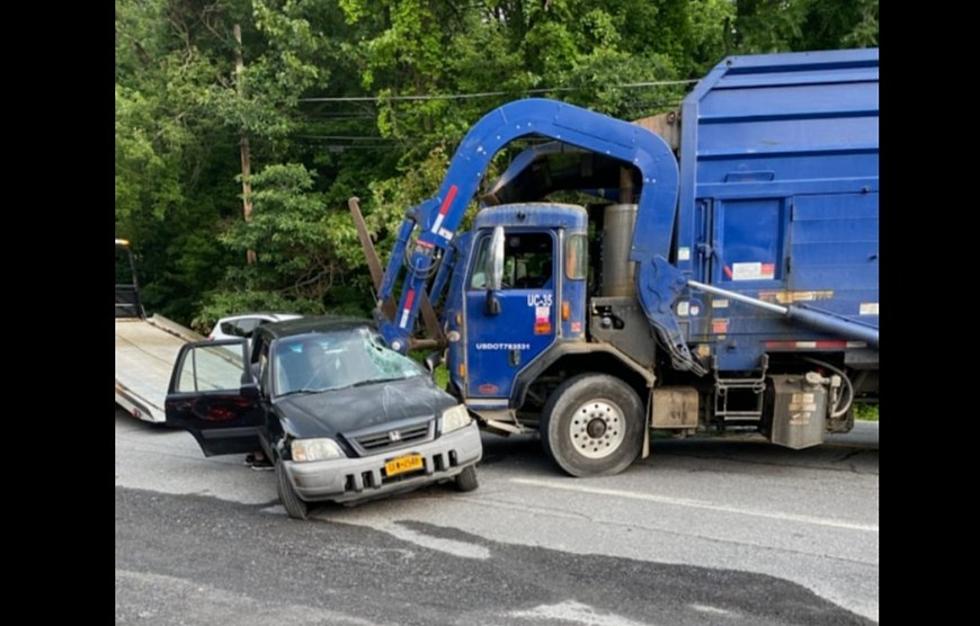 Dutchess County Man Driving With 2 Kids Hit By Garbage Truck