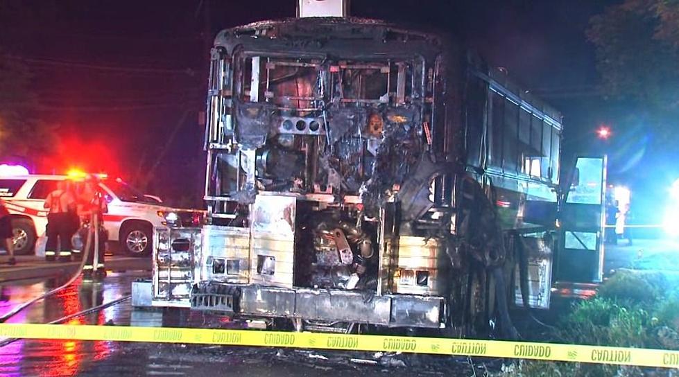 Photos: Bus Full of New York Inmates Goes Up In Flames Near I-84