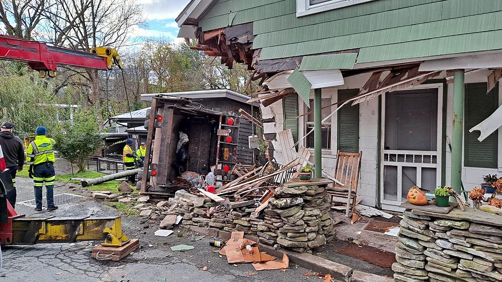 New York Garbage Truck Crashes Into Hudson Valley Home