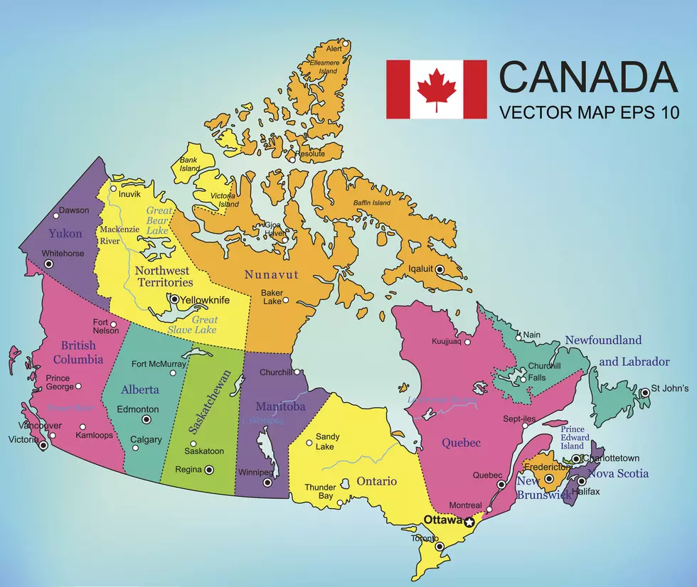 Canada map with provinces. All territories are selectable. Vector