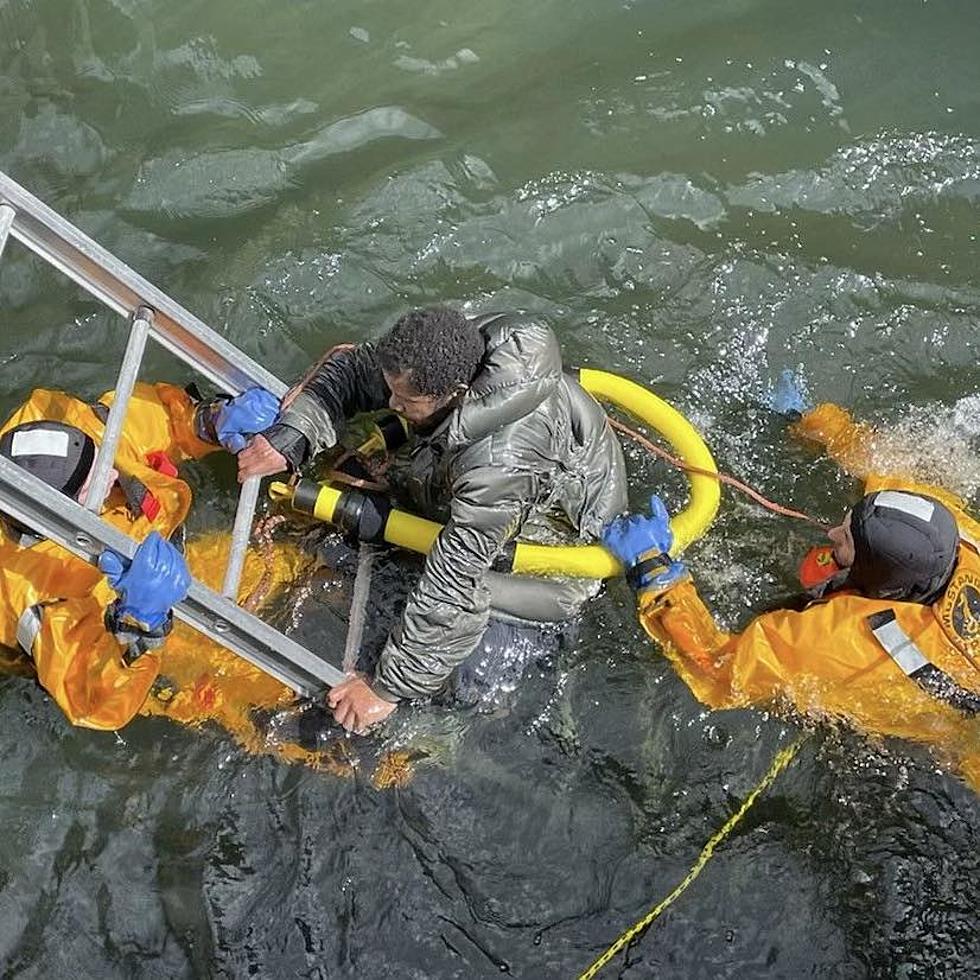 Daring Hudson River Water Rescue In Hudson Valley, New York