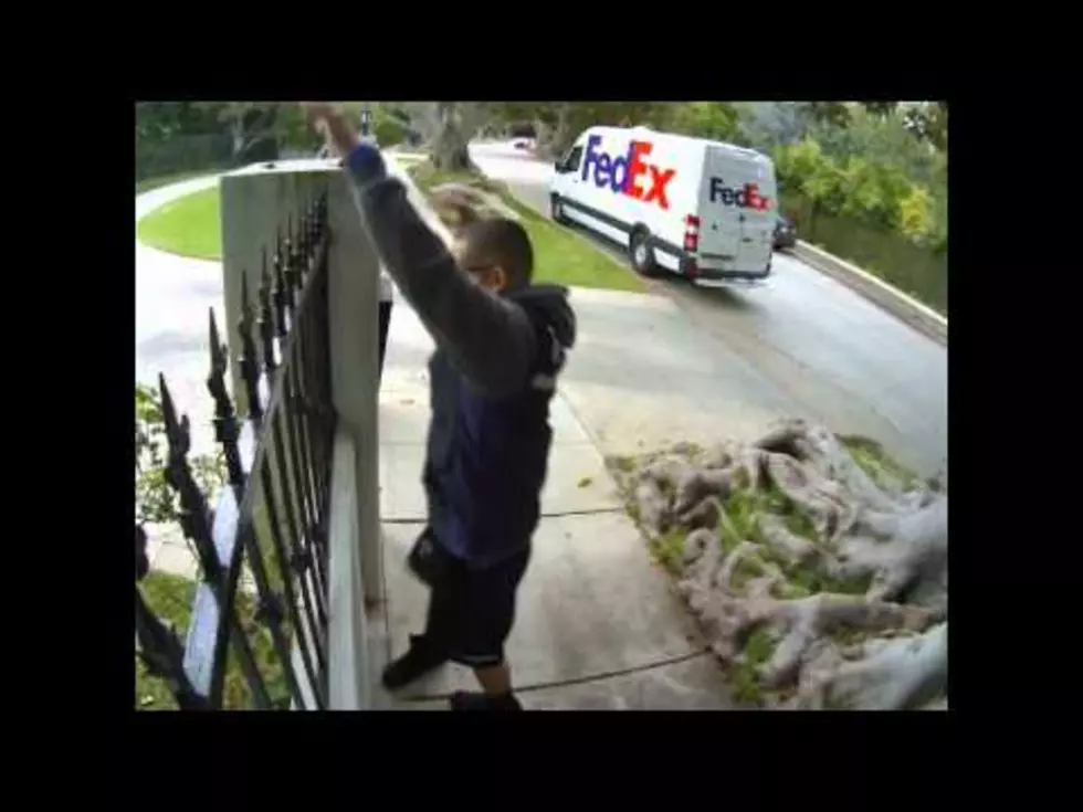 FedEx Driver Tosses Computer Monitor Over Fence [Video]