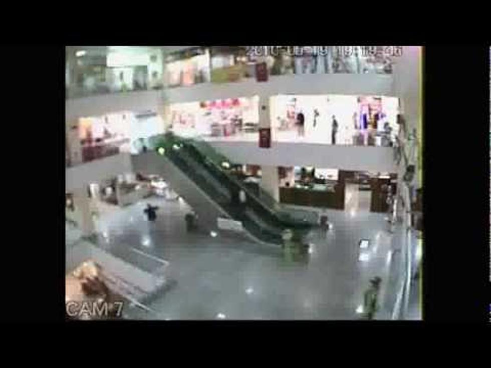 Man Catches Boy That Falls 15 Feet Off Of Escalator [VIDEO]