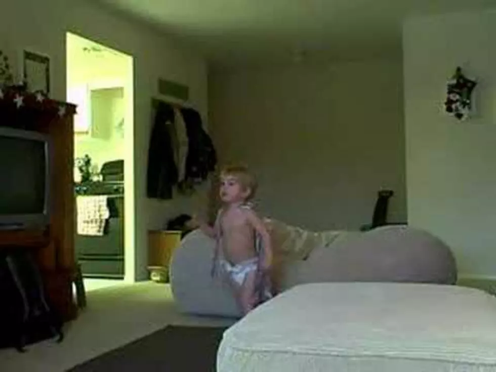 Watch Caped Toddler Fly Thru The Air [VIDEO]