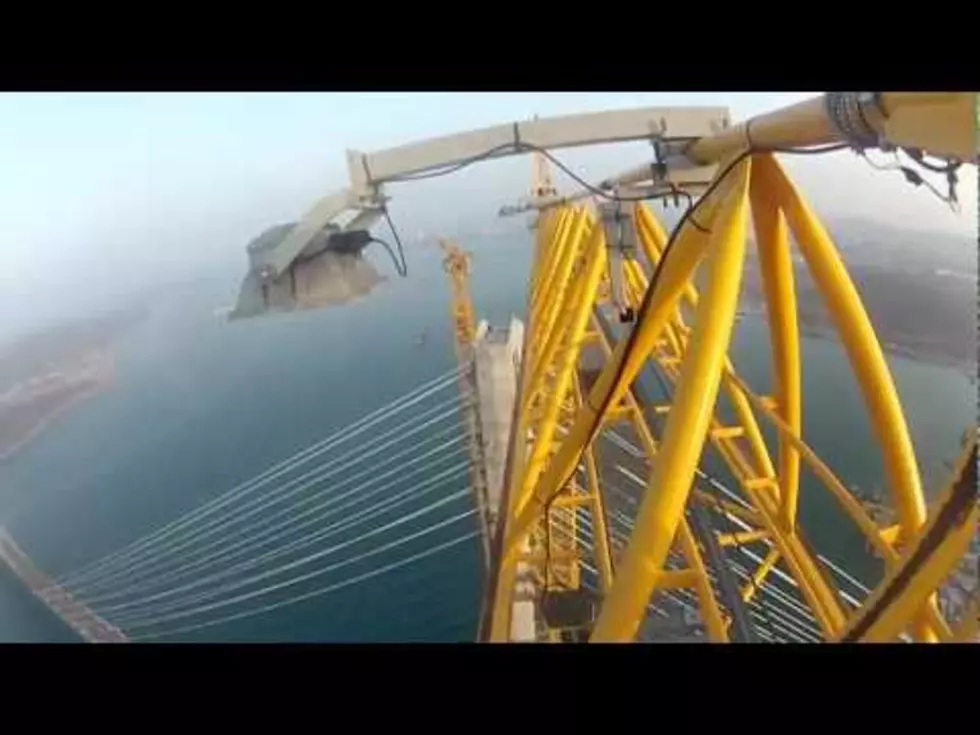 Crazy Russian Teens Climb Suspension Bridge! Caution: May Cause Vertigo