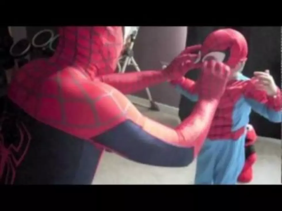 Superhero Dad Surprises Son Dressed as Spiderman