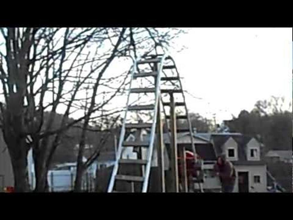 Awesome Backyard Roller Coaster Made With PVC Has 12 Foot Drop [VIDEO]