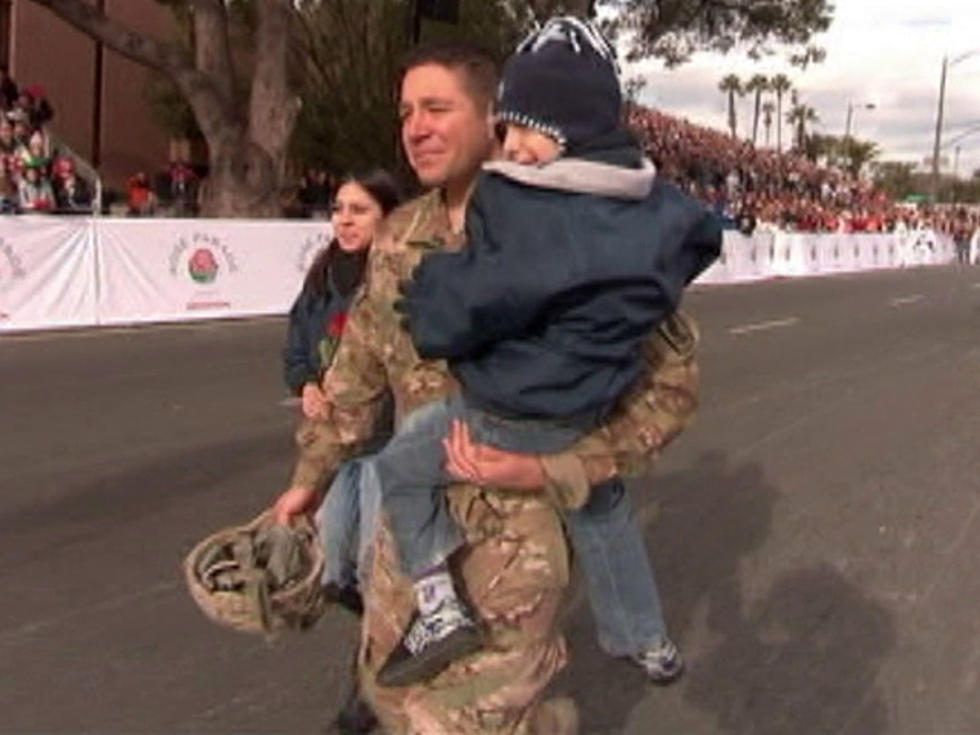 Mid-Michigan Soldier Suprises Wife and Son With Reunion At Rose Parade 2013 [VIDEO]