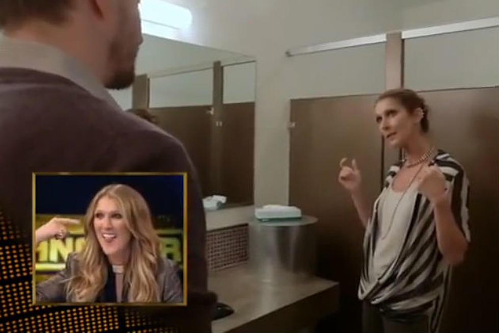 Embarrassing! Celine Dion Laughs As She&#8217;s Shown Video Of Herself Singing In Bathroom [Video]