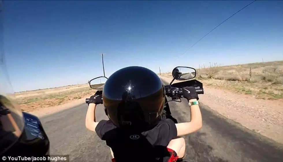 Caught On Video: Dad Takes Six-Year-Old On Motorcycle Ride..Lets Him Drive [VIDEO]