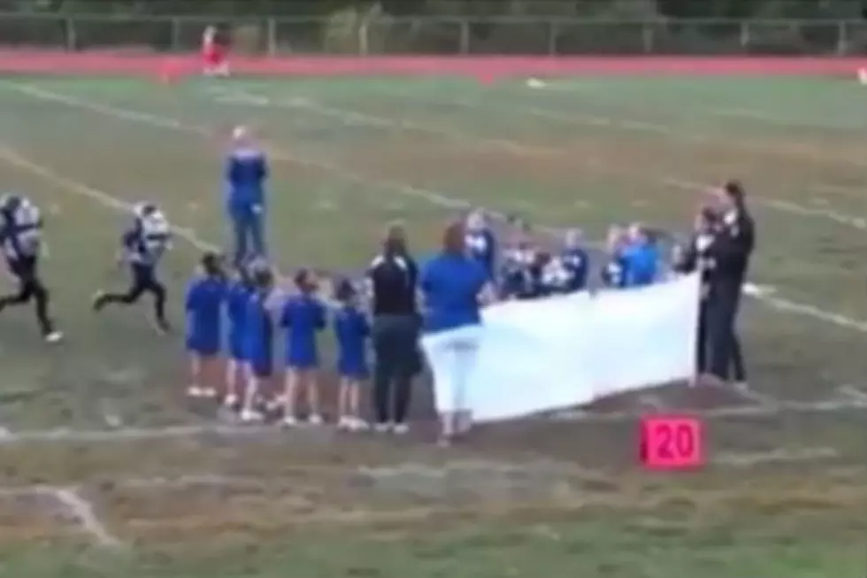 Youth Football Team Has a Little Trouble Running Through Banner [VIDEO]
