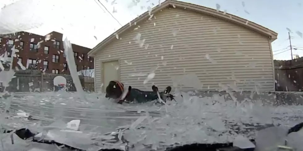 Minnesota Man Jumps on Frozen Trampoline [VIDEO]