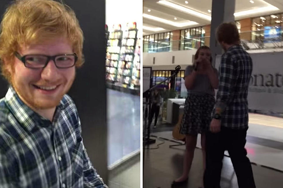 Watch Ed Sheeran Surprise Young Fan Singing His Song at the Mall [VIDEO]